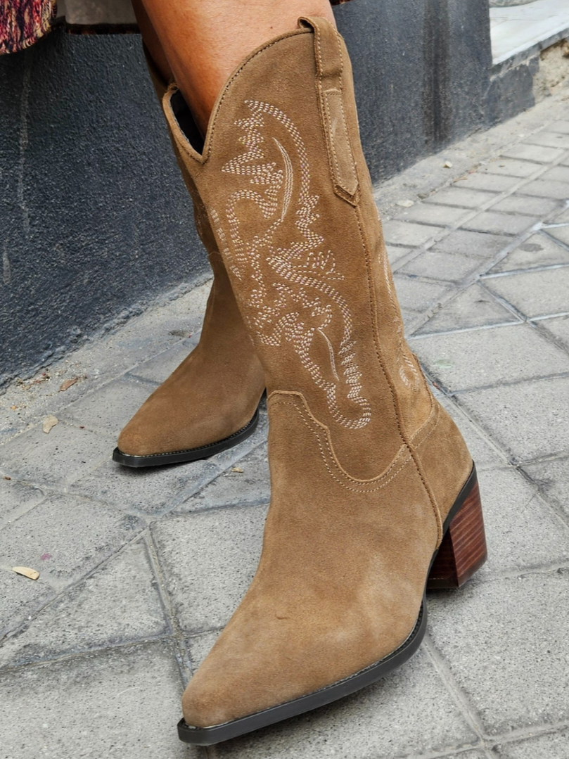 Botas cowboy Beige