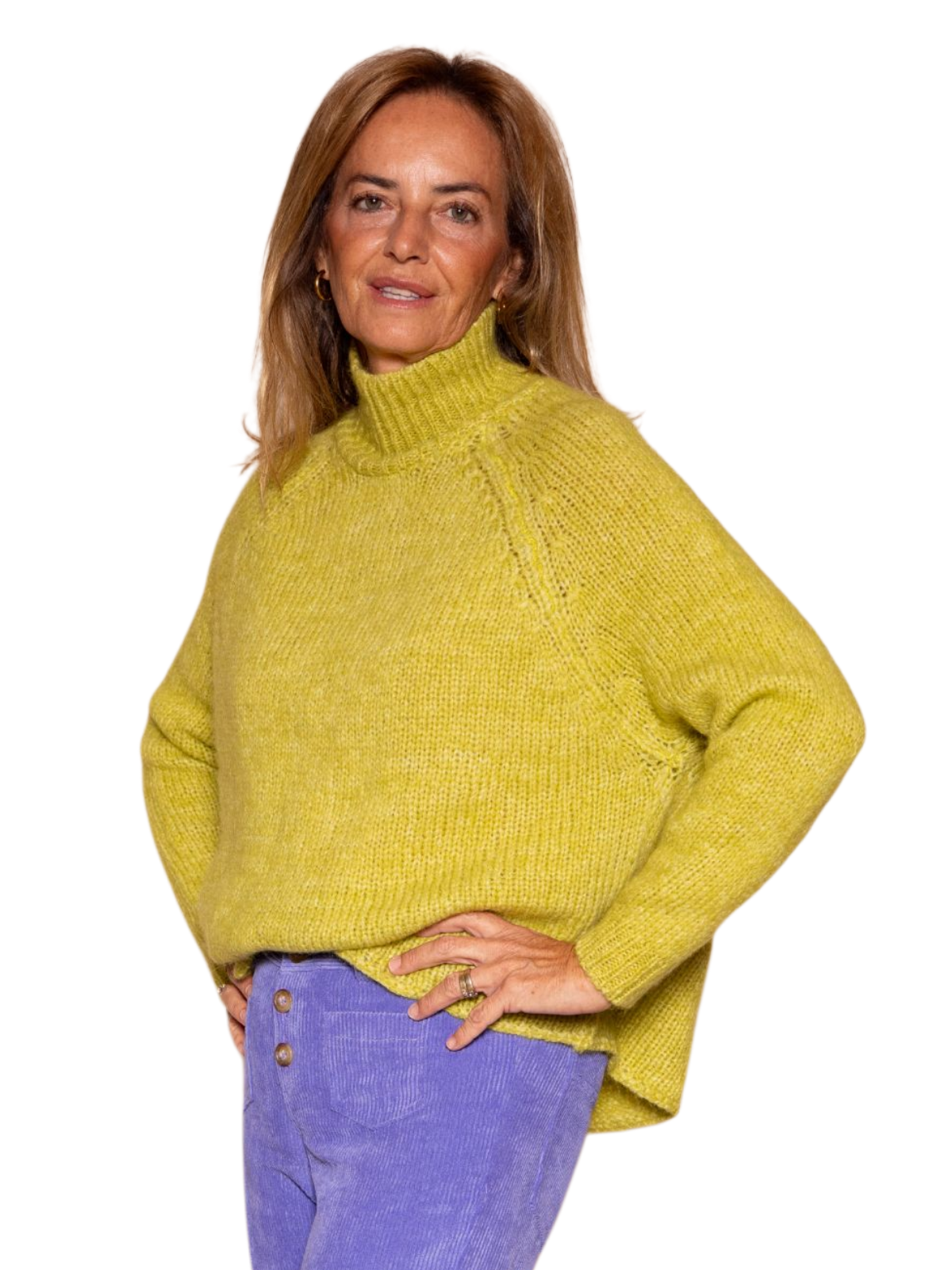 Jersey cuello alto Pistacho