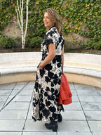 Vestido Adela blanco y negro