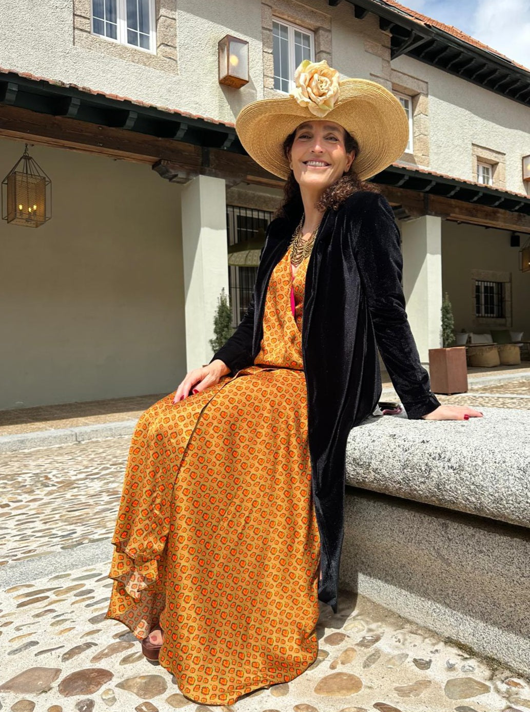 Falda Córdoba Naranja y verde