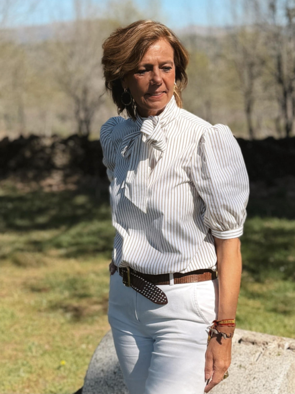 Camisa Blair Rayas pistacho
