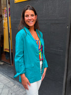 Blazer tipo teba Azul