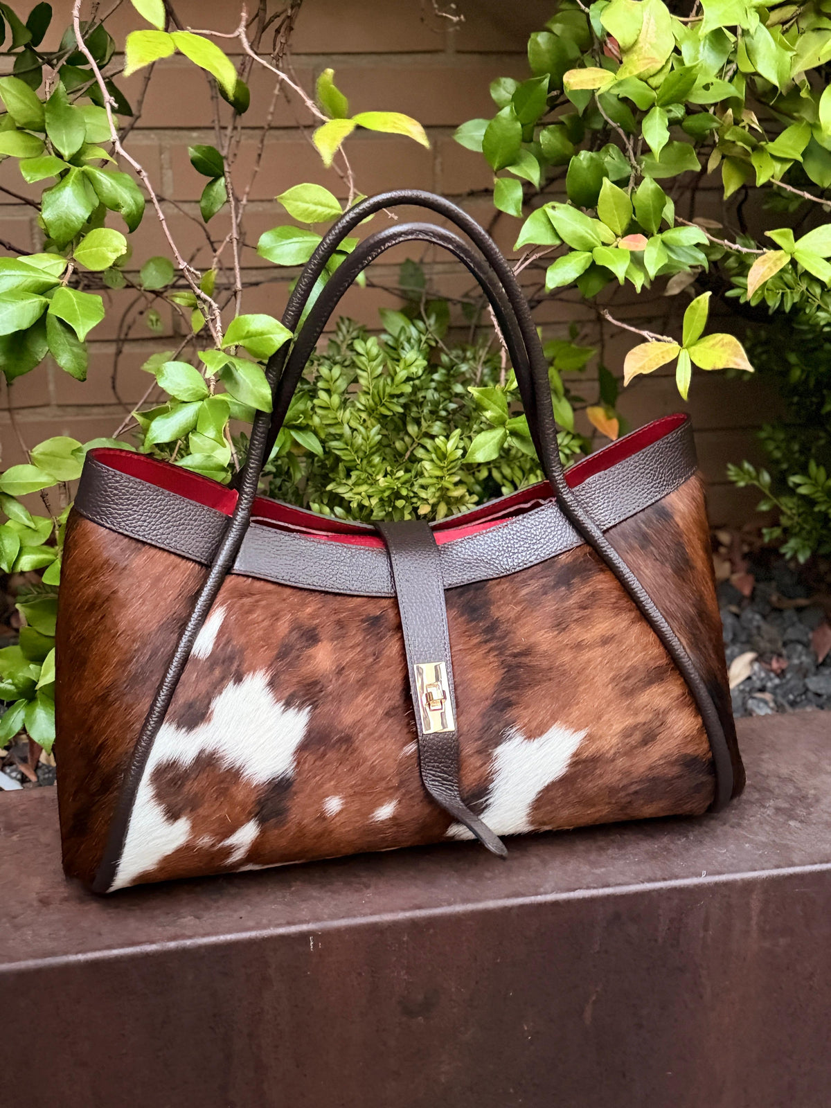 Bolso tote grande de piel marrón