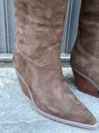 Botas cowboy serraje topo