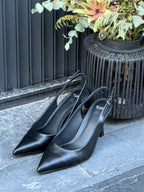 Zapatos tacón piel negros