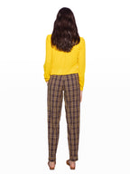 Pantalón Kata cuadros marrón