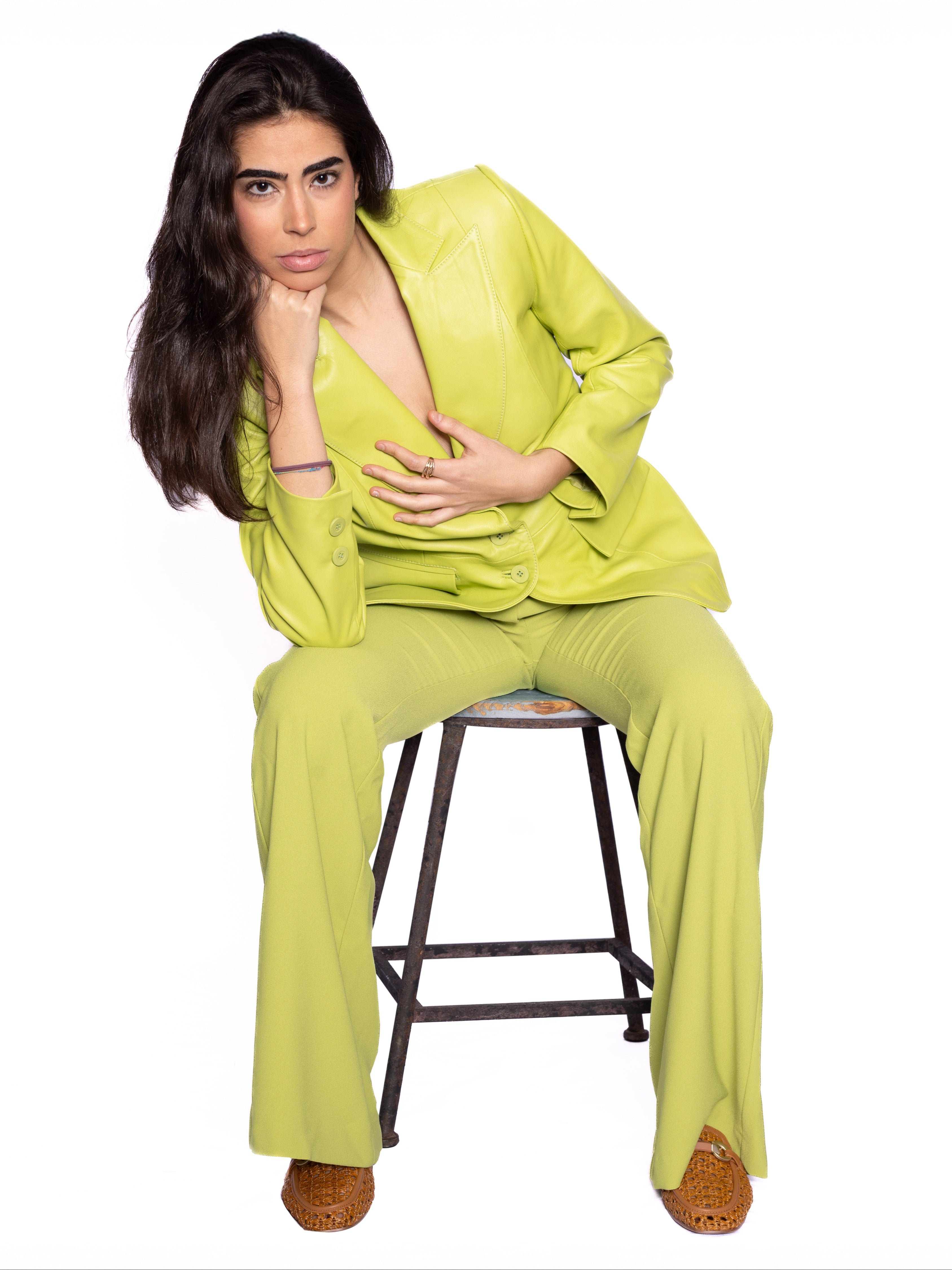 Blazer PIEL Verde lima