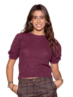 Jersey manga corta granate