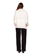 Jersey tipo poncho marfil