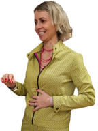 Bomber estampada amarillo