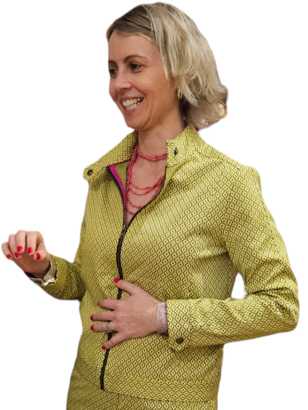 Bomber estampada amarillo