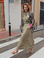 Vestido Adela Verde caqui