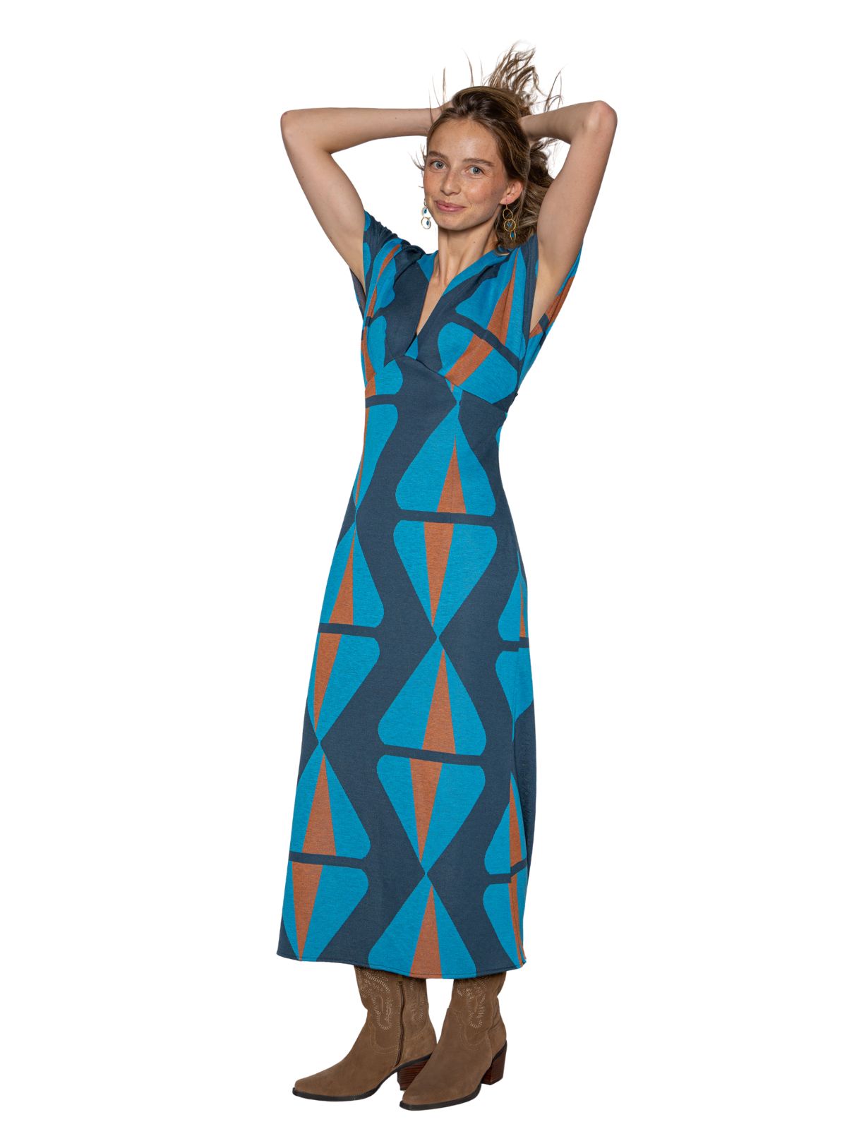 Vestido Amanda estampado Azul