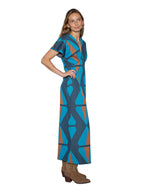 Vestido Amanda estampado Azul