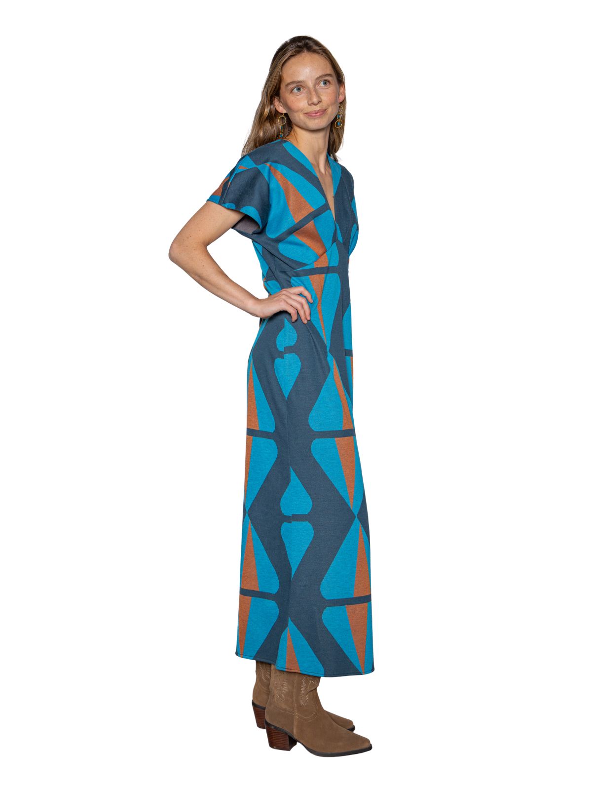 Vestido Amanda estampado Azul