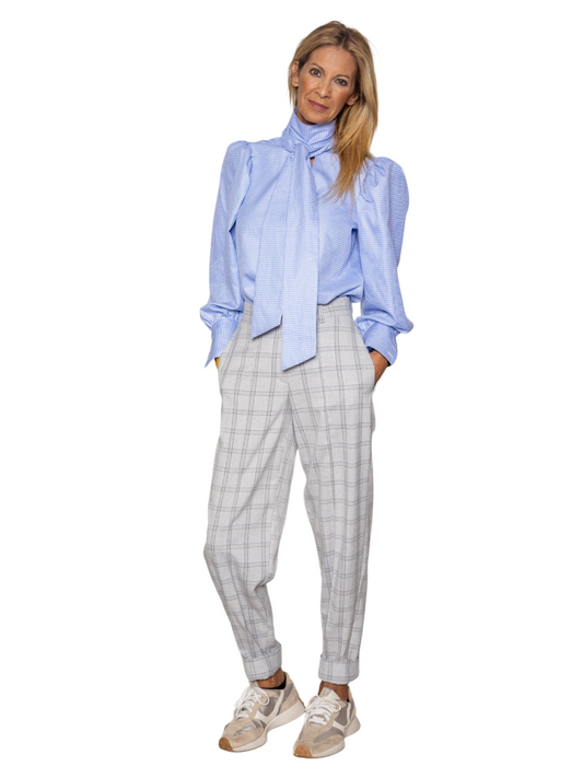Pantalón Kata cuadros gris