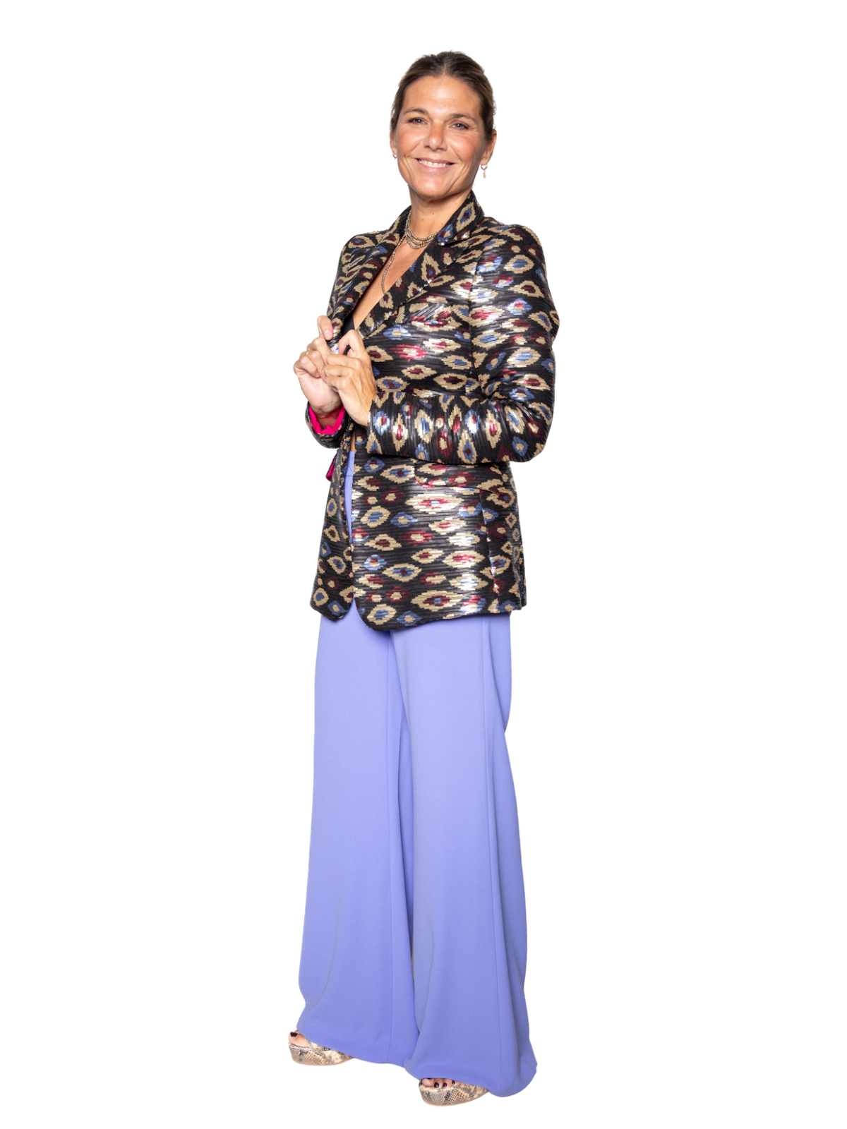 Blazer Suits lentejuelas negra