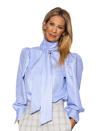 Camisa lazo pata de gallo Azul