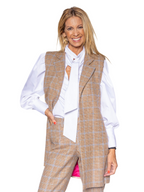 Chaleco Ducados cuadros Beige
