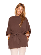 Jersey tipo poncho marrón