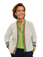 Cárdigan Blanco con ribete