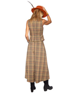 Falda Capa cuadros camel