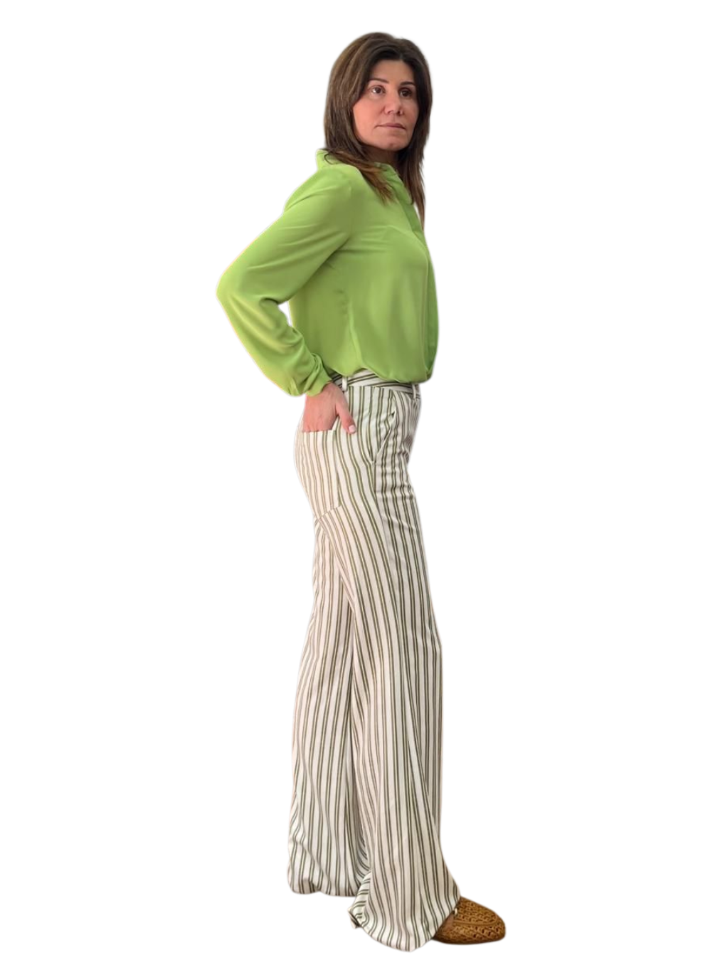 Pantalón DEMI Rayas Verde