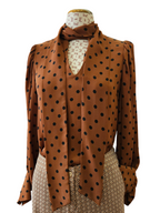 Camisa Penélope lunares marrón
