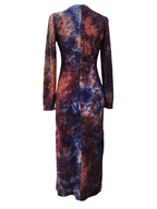 Vestido Duato Azul/Granate