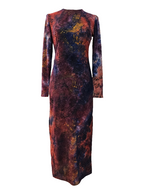 Vestido Duato Azul/Granate