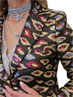 Blazer Suits lentejuelas negra