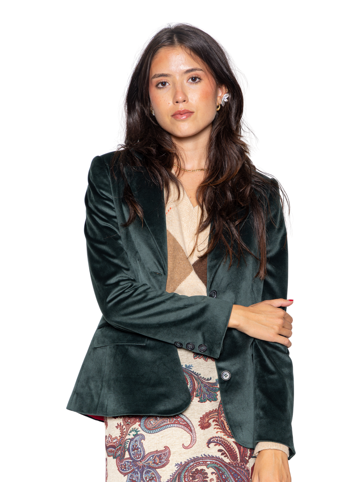 blazer terciopelo verde