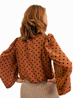 Camisa Penélope lunares marrón