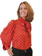 camisa penelope lunares teja