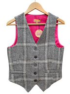 chaleco man cuadros gris