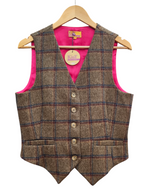 chaleco man cuadros marron