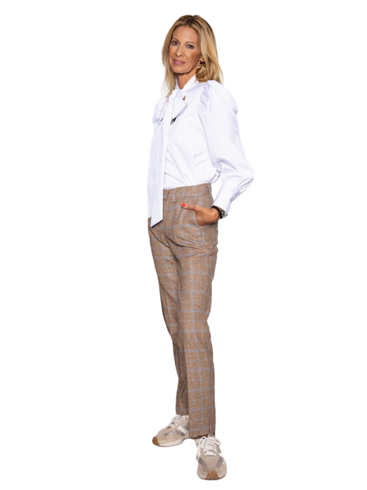pantalon pitillo cuadros