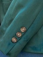 Blazer Kate de terciopelo verde