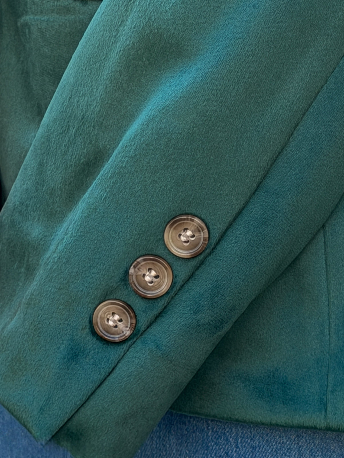 Blazer Kate de terciopelo verde