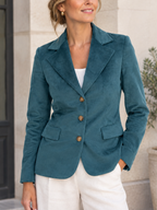 Blazer Kate de terciopelo azul