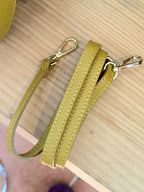 Bolso de hombro de piel Hemme amarillo