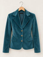 Blazer Kate de terciopelo azul