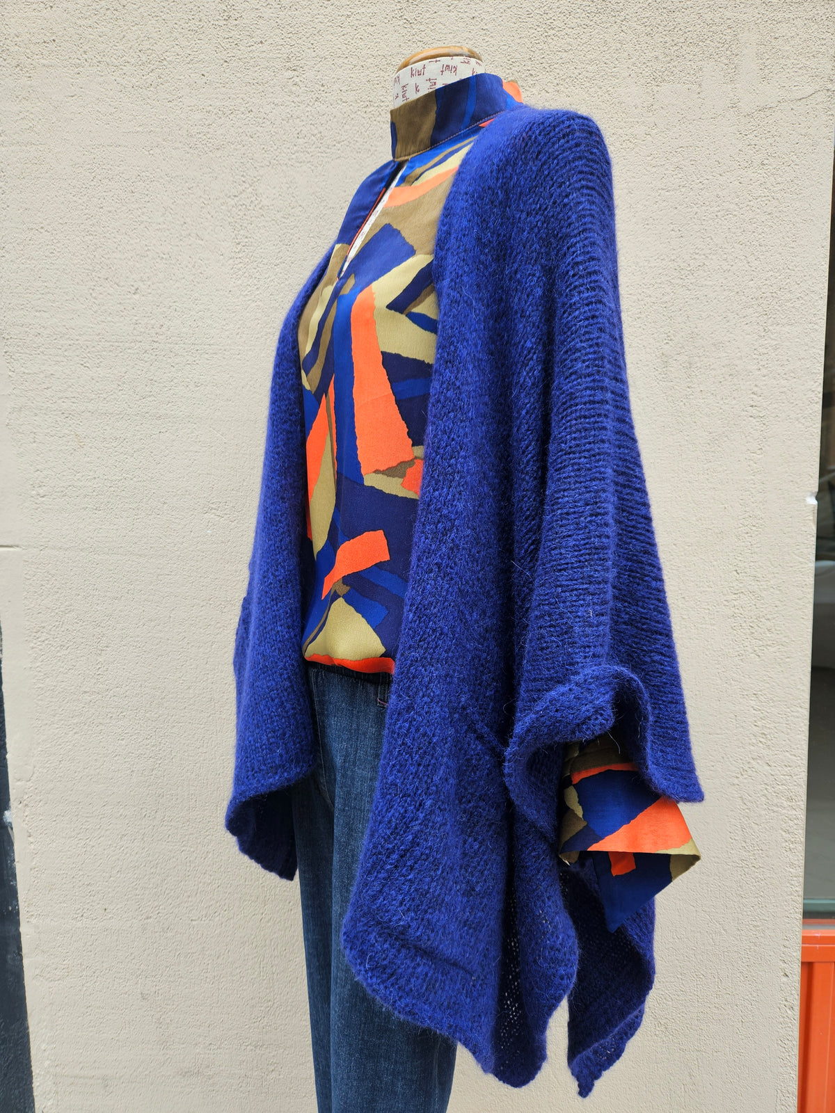 Cárdigan oversize azulón