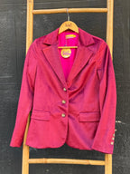 Blazer Kate de terciopelo granate