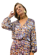 Camisa VELVET lúrex azul