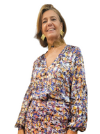 Camisa VELVET lúrex azul