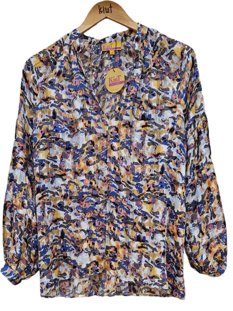 Camisa VELVET lúrex azul