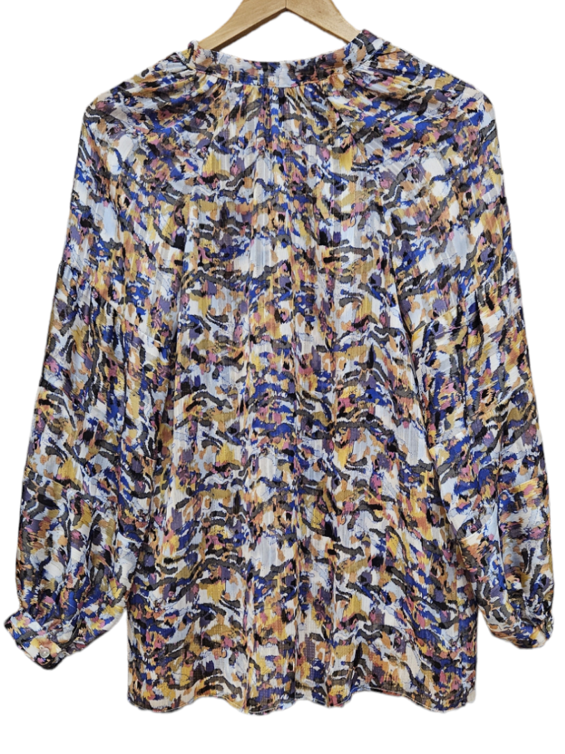 Camisa VELVET lúrex azul