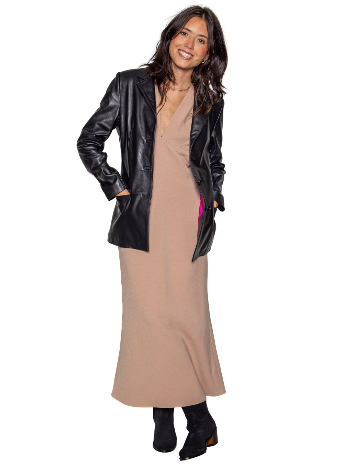 vestido amanda beige