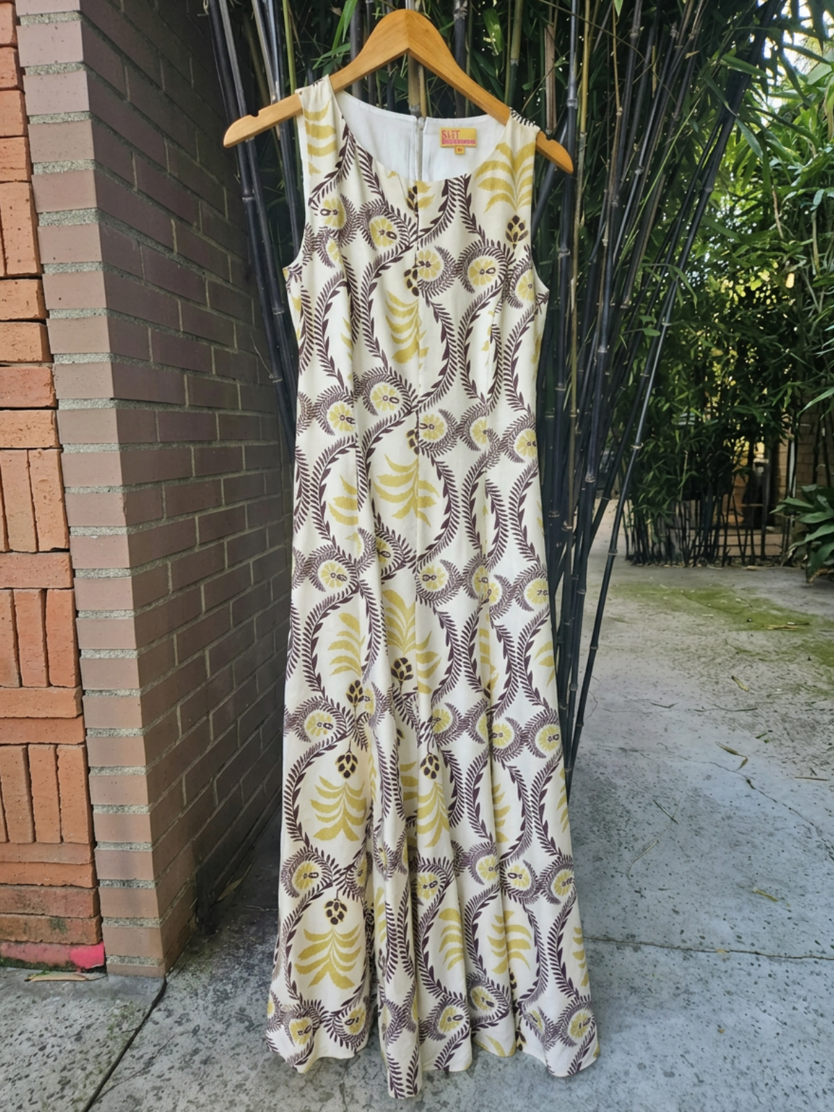 Vestido Toscana estampado pistacho